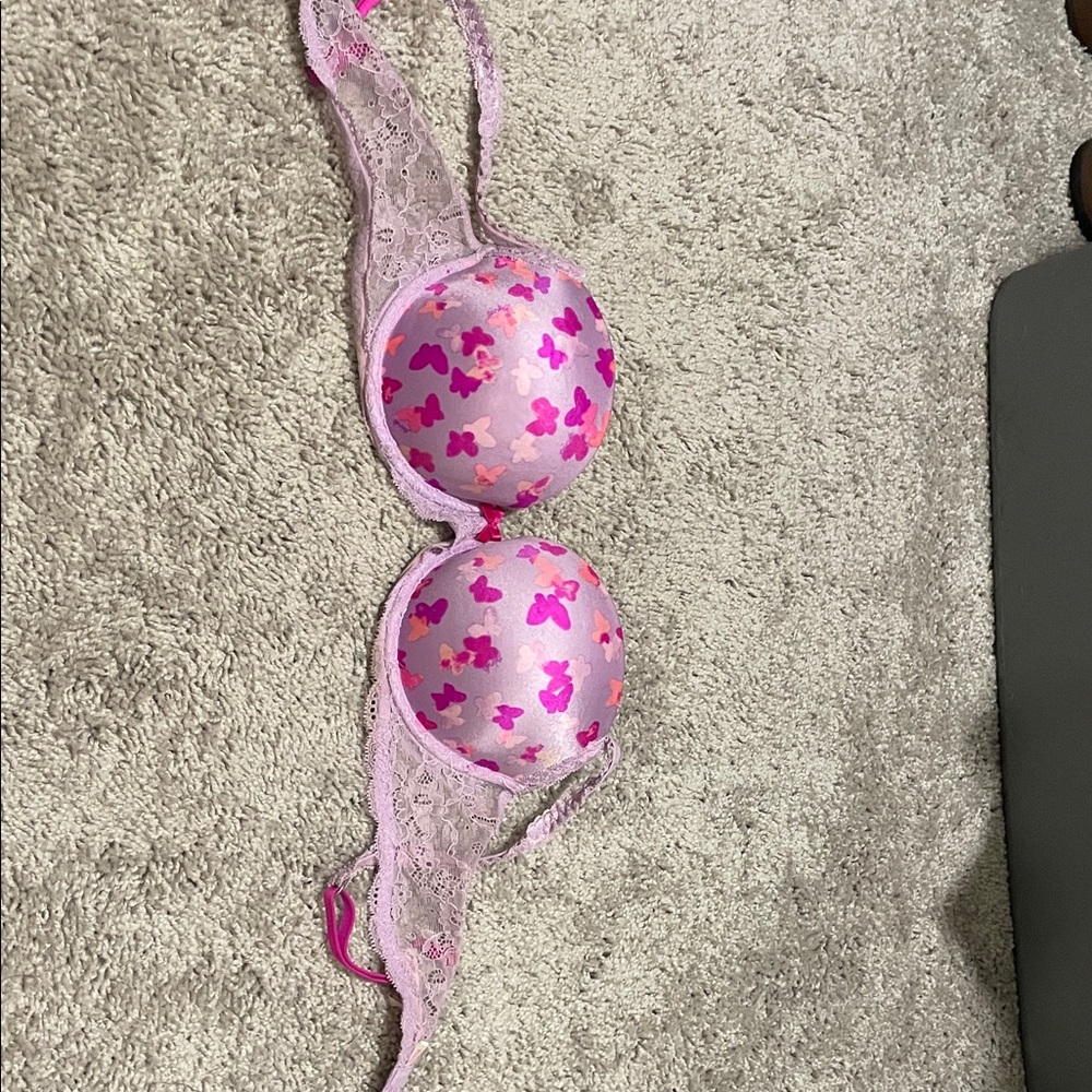 PINK Victoria's Secret Pink and Lavender Lace Bra